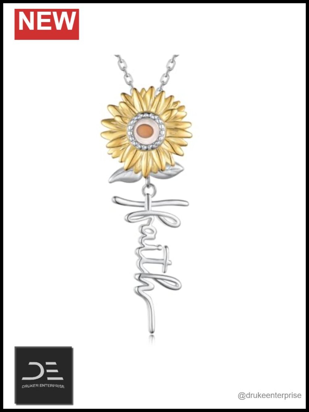 925 Sterling Silver Mustard Seed Pendant Necklace Christian Jewelry Gift